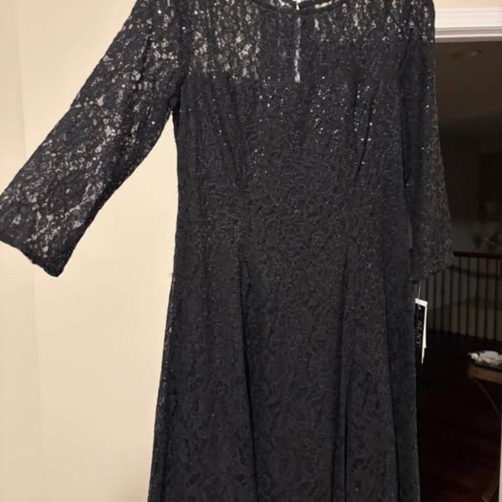 NEW Lace and Sequin Black Party Dress